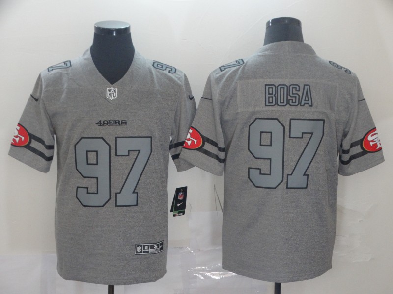 Men's San Francisco 49ers Nick Bosa #97 Gray Jersey